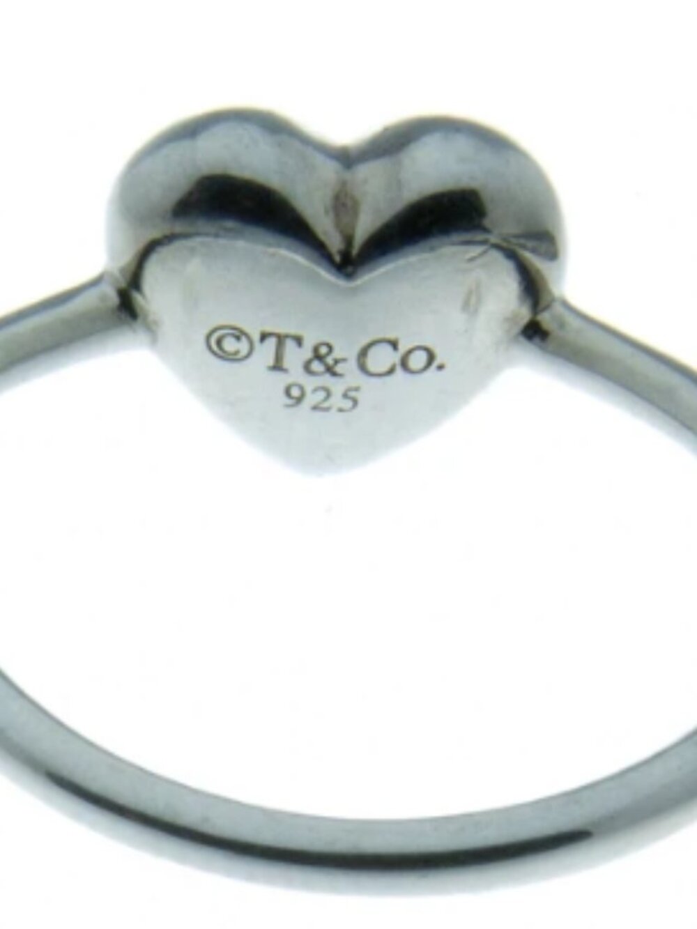 Vintage Tiffany & Co Puffy Heart Sterling Silver Ring Sz 6.5 - Picture 11 of 13